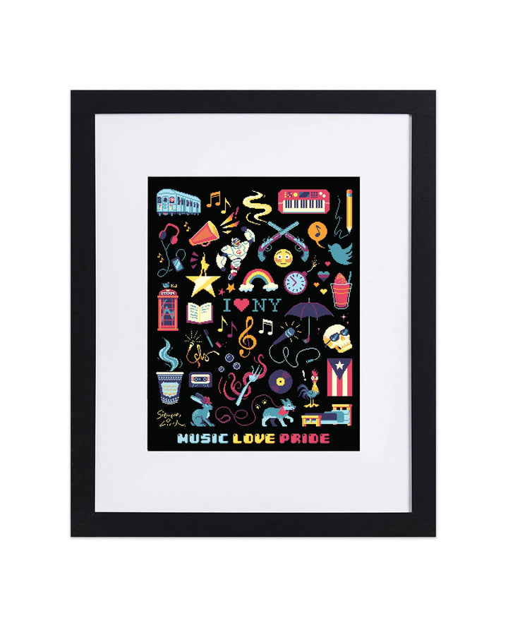 Lin-Manuel 8-Bit Obsessions 2.0 8"x10" Print