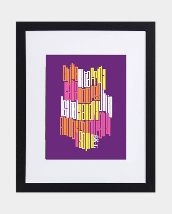 In the Heights Latina Icons (Box Design) 8"x10" Art Print