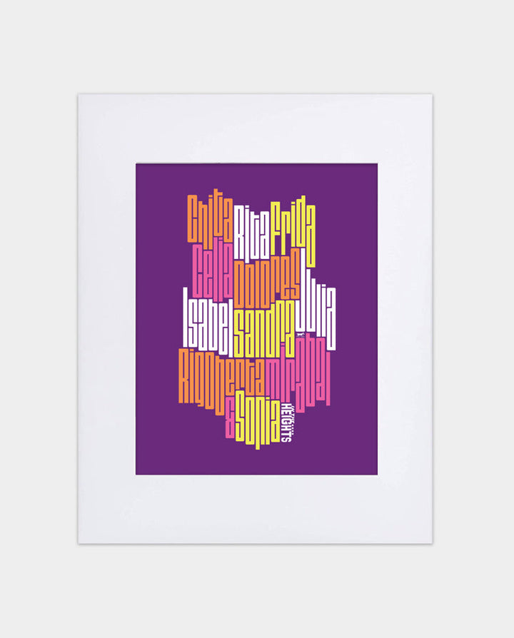 In the Heights Latina Icons (Box Design) 8"x10" Art Print