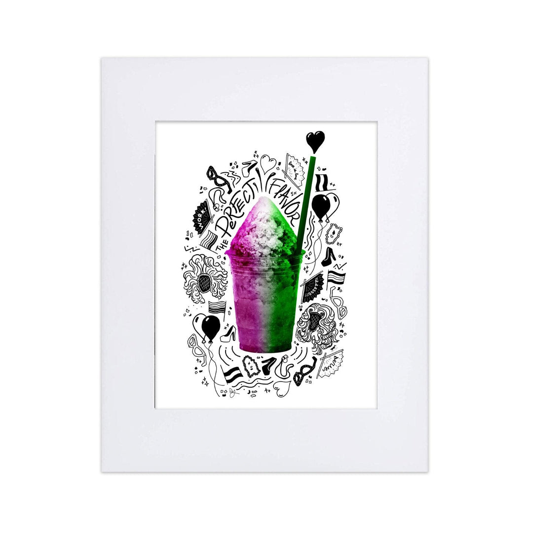 Pride-agua Genderqueer 8"x10" Art Print