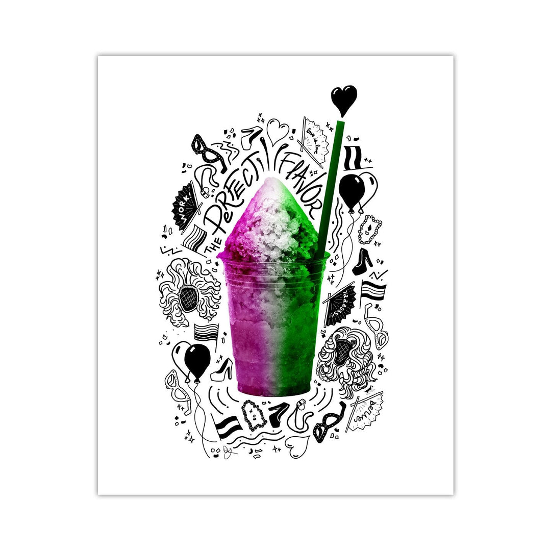 Pride-agua Genderqueer 8"x10" Art Print