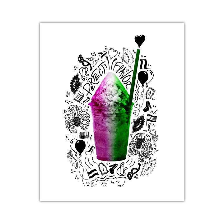 Pride-agua Genderqueer 8"x10" Art Print