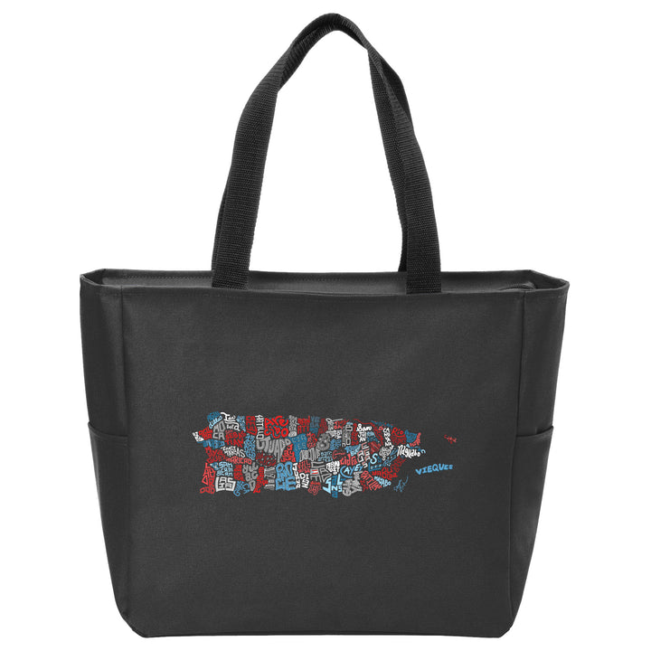 Puerto Rico Town Map Tote Bag