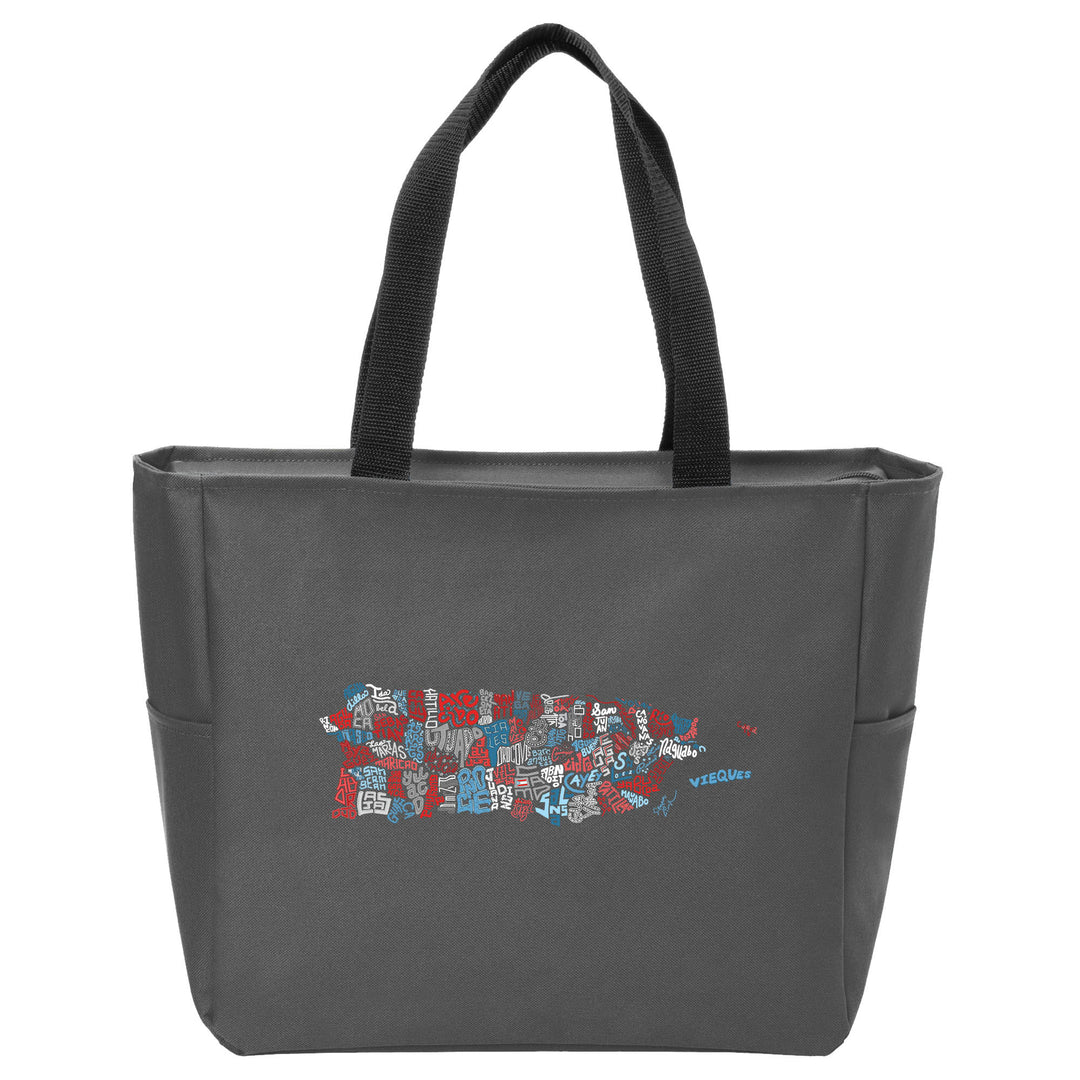 Puerto Rico Town Map Tote Bag