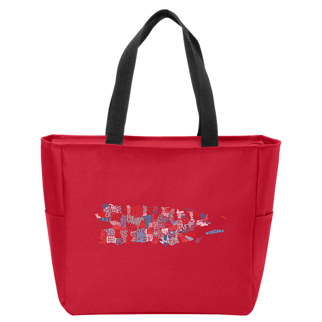 Puerto Rico Town Map Tote Bag
