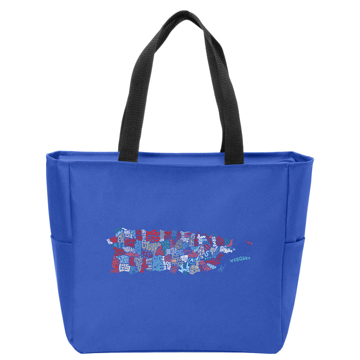 Puerto Rico Town Map Tote Bag