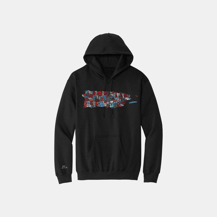 Puerto Rico Map Hoodies