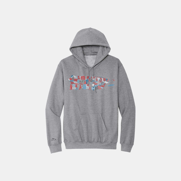 Puerto Rico Map Hoodies