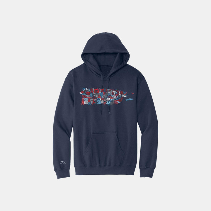 Puerto Rico Map Hoodies