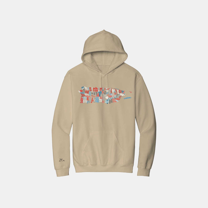 Puerto Rico Map Hoodies