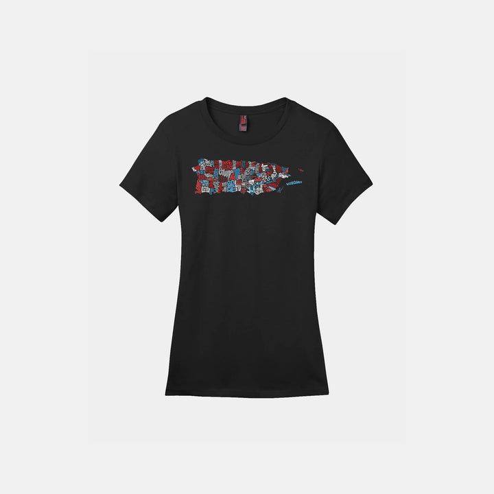 Puerto Rico Town Map Ladies Crew