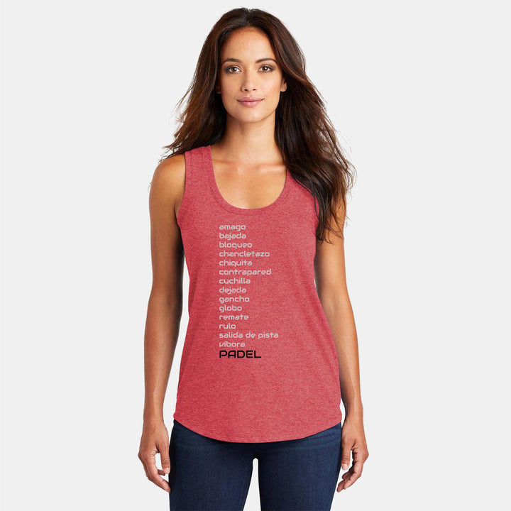 Padel Shots Ladies Tri-Blend Racerback Tank