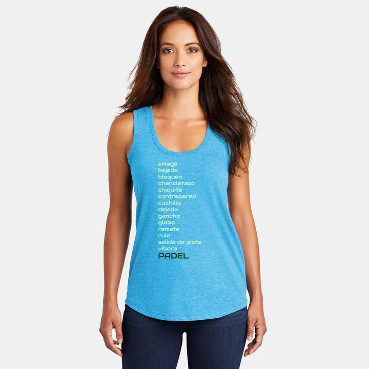 Padel Shots Ladies Tri-Blend Racerback Tank