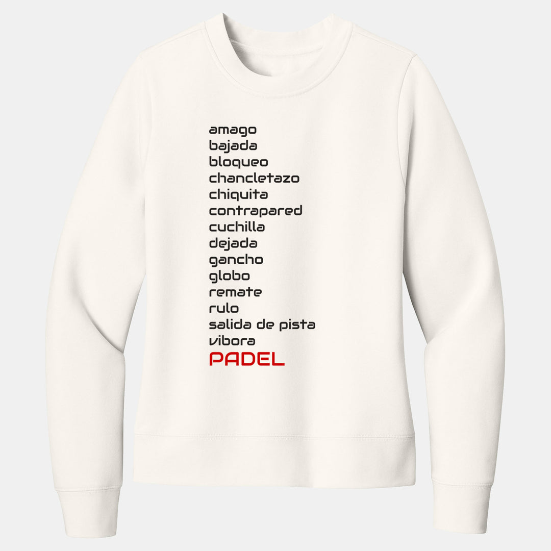 Padel Shots Ladies Crewneck Sweatshirts