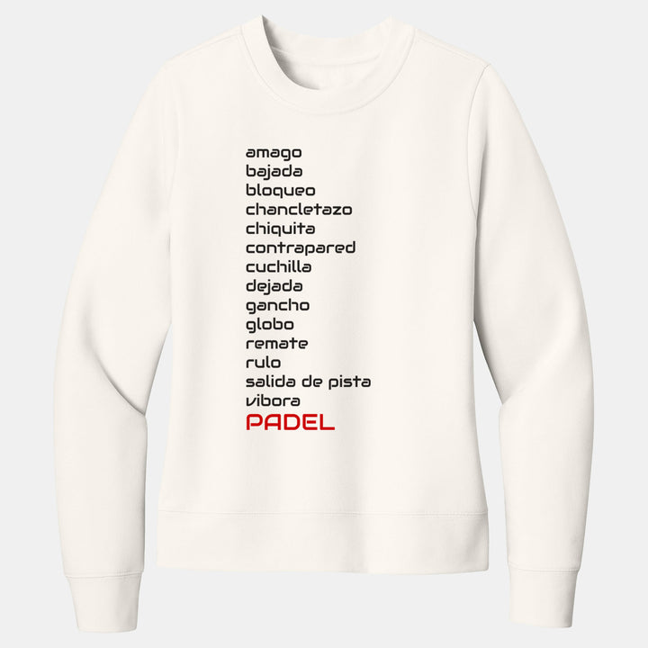 Padel Shots Ladies Crewneck Sweatshirts