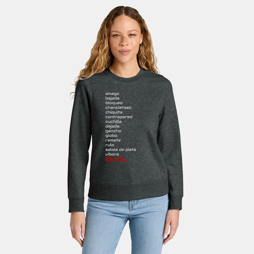 Padel Shots Ladies Crewneck Sweatshirts