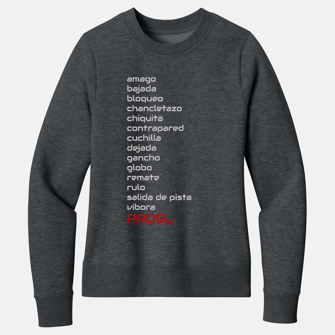 Padel Shots Ladies Crewneck Sweatshirts