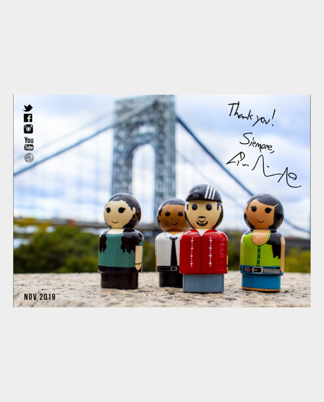 Lin-Manuel November '19 5X7 Thank You Card - Pin the Heights