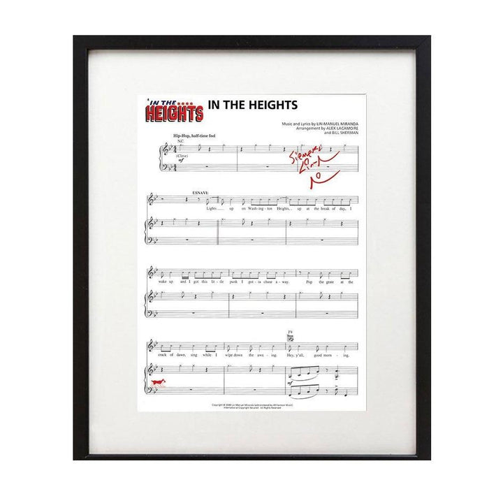 In the Heights "En Washington Heights" 8"x10" Music Sheet