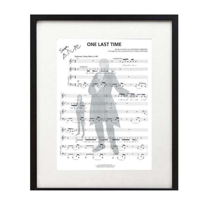 Hamilton "One Last Time" 8"x10" Music Sheet