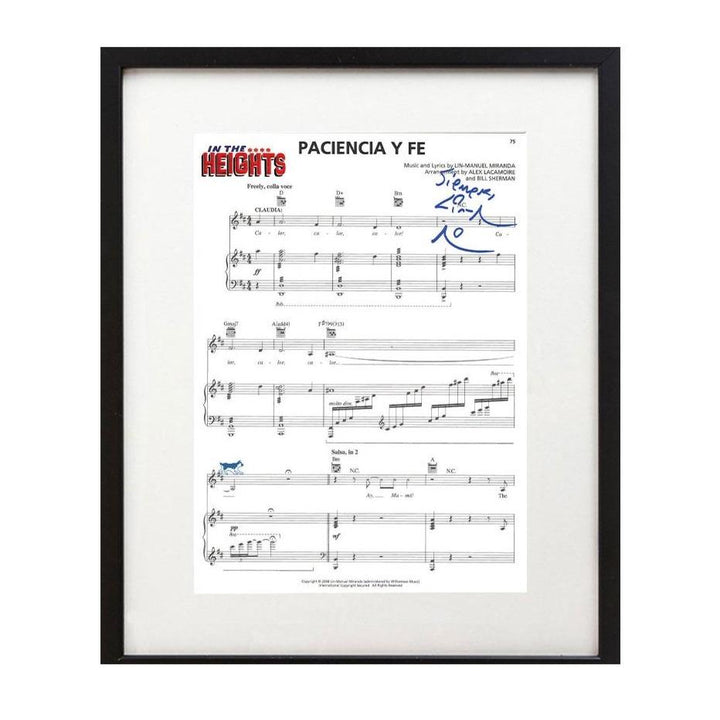 In the Heights "Paciencia y Fe" 8"x10" Music Sheet