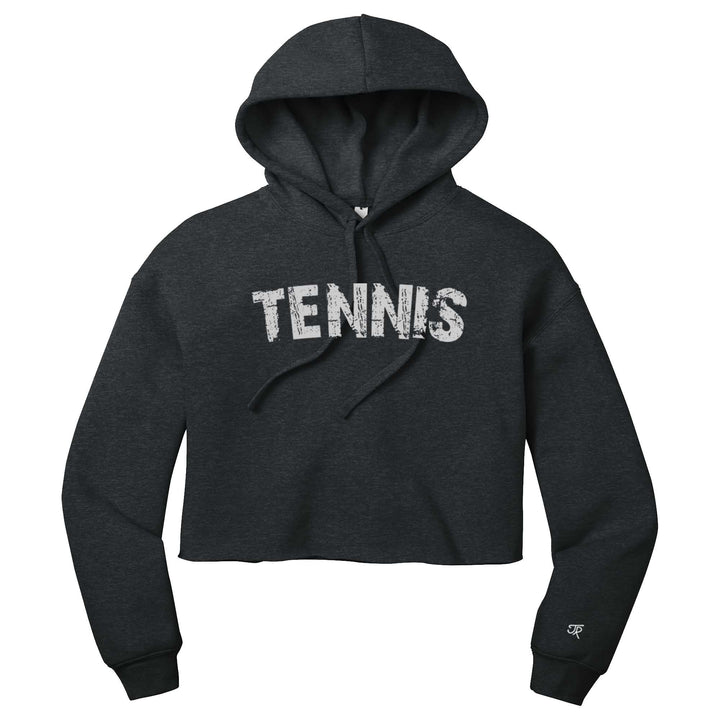 Tennis Arc Ladies Cropped Pullover Hoodie