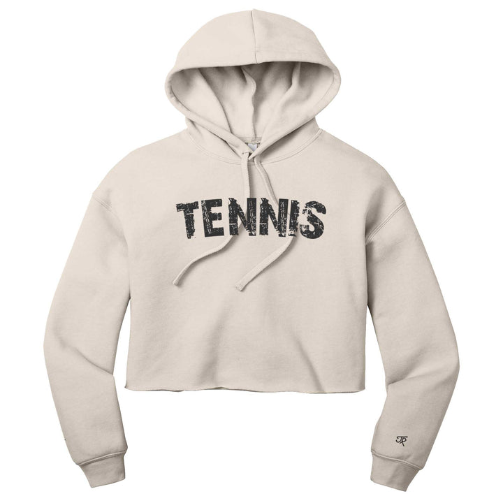 Tennis Arc Ladies Cropped Pullover Hoodie