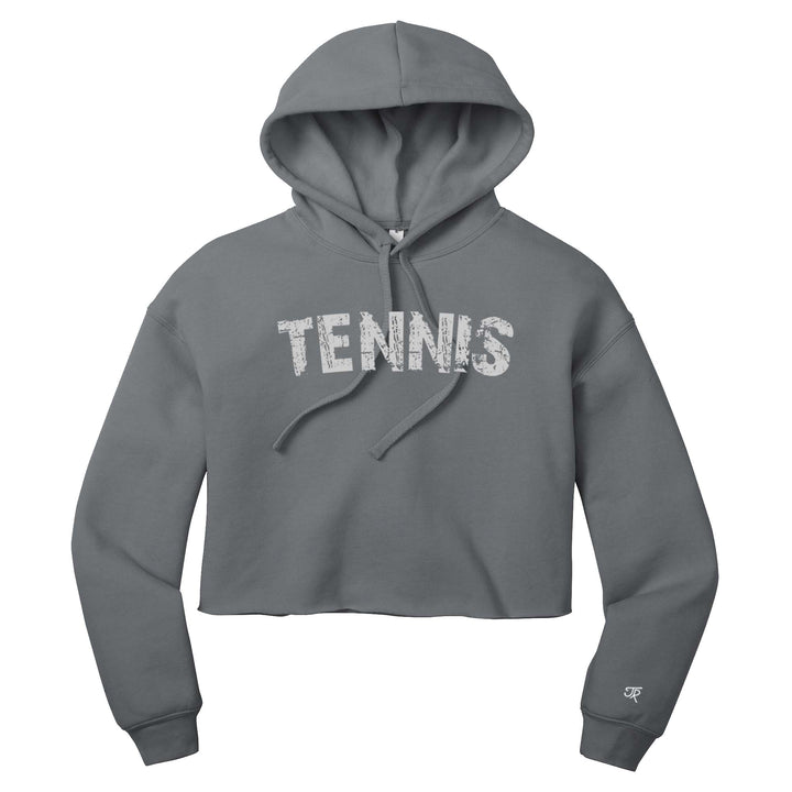 Tennis Arc Ladies Cropped Pullover Hoodie