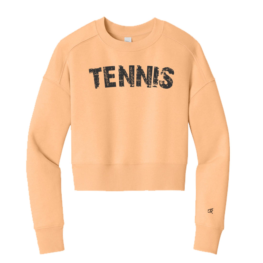 Tennis Arc Ladies Cropped Sweatshirt