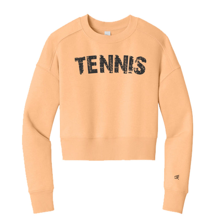 Tennis Arc Ladies Cropped Sweatshirt