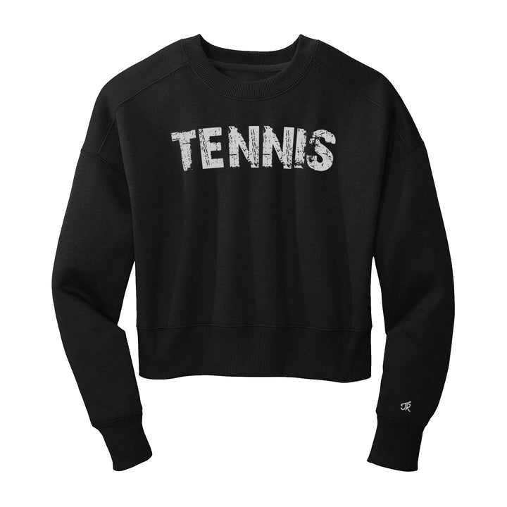 Tennis Arc Ladies Cropped Sweatshirt