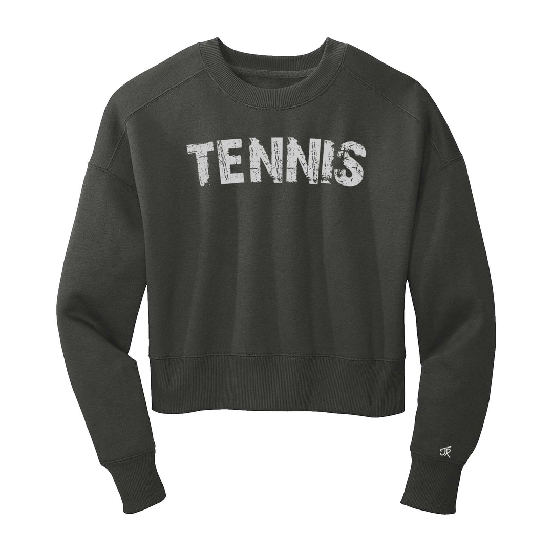 Tennis Arc Ladies Cropped Sweatshirt