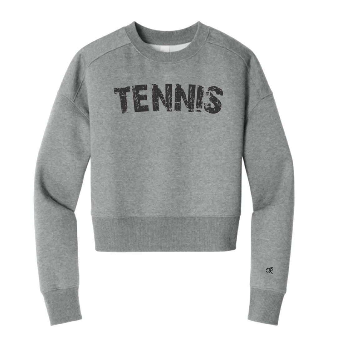 Tennis Arc Ladies Cropped Sweatshirt