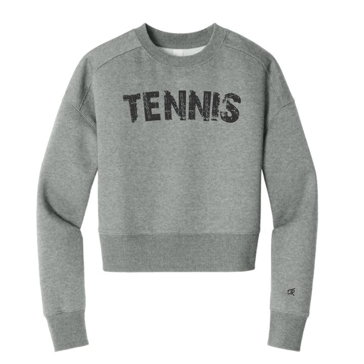 Tennis Arc Ladies Cropped Sweatshirt