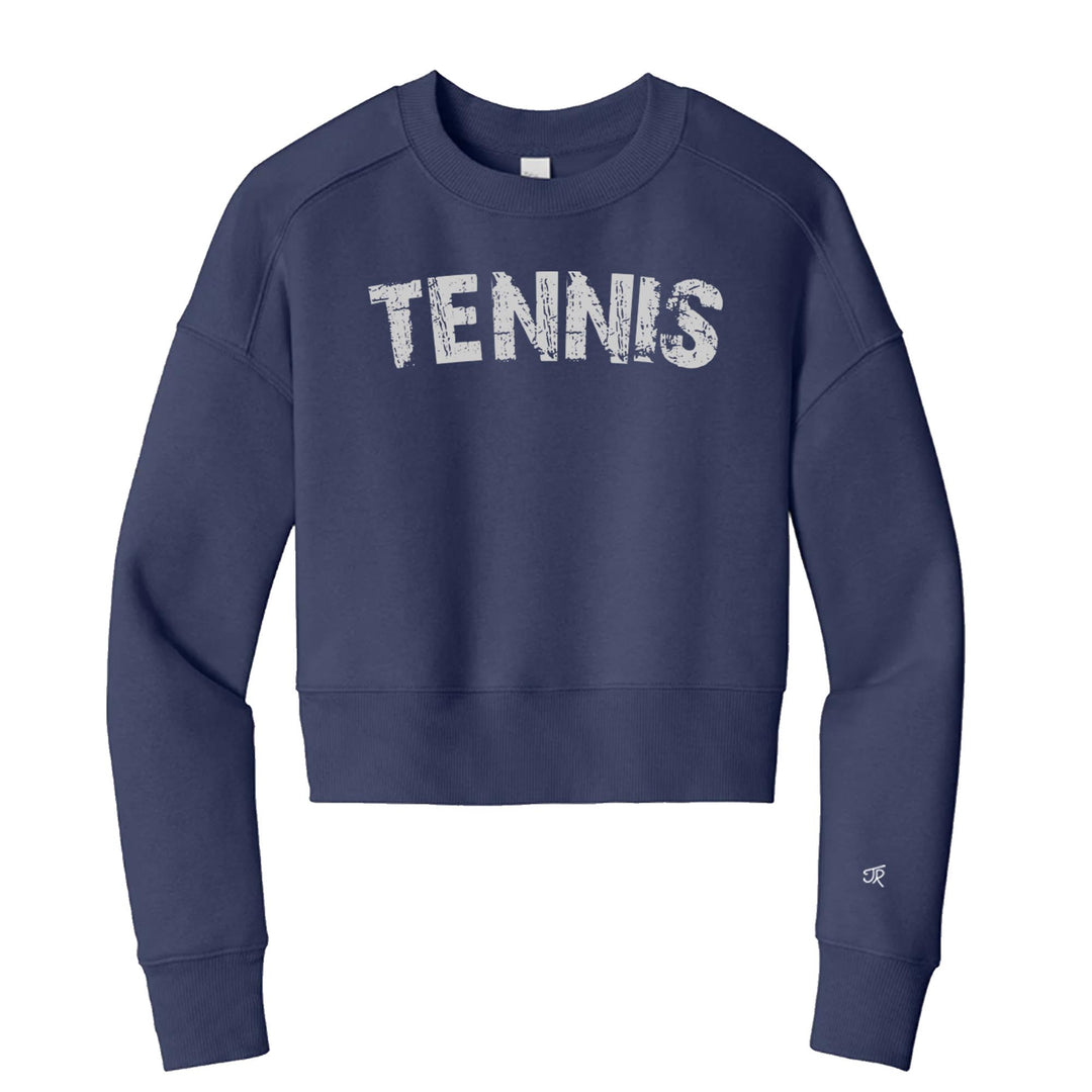 Tennis Arc Ladies Cropped Sweatshirt