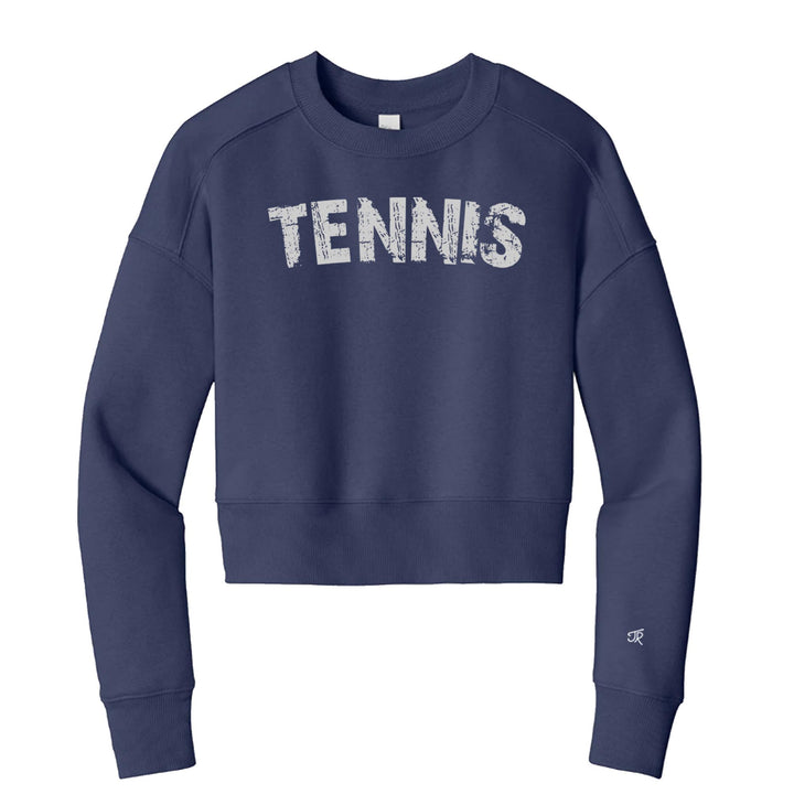 Tennis Arc Ladies Cropped Sweatshirt