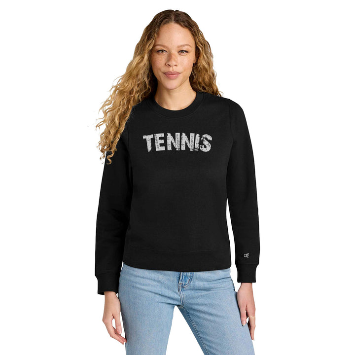 Tennis Arc Ladies Crewneck Sweatshirts