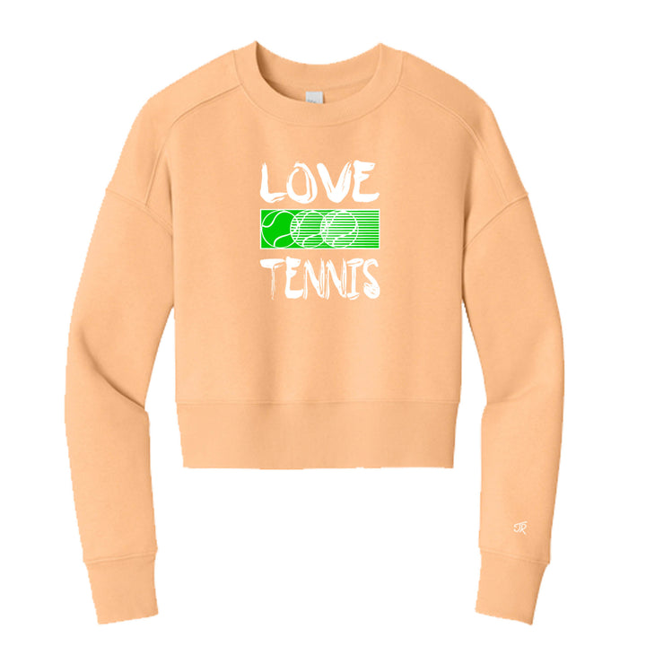 Love Tennis Ladies Cropped Sweatshirt