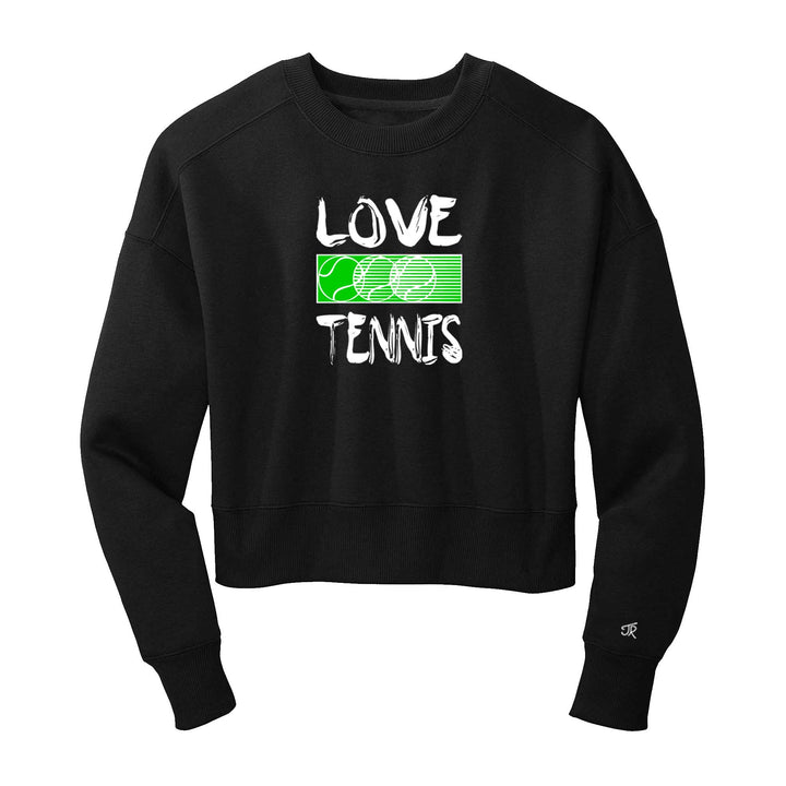 Love Tennis Ladies Cropped Sweatshirt