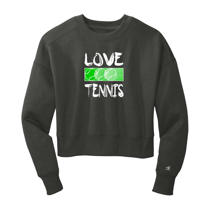 Love Tennis Ladies Cropped Sweatshirt
