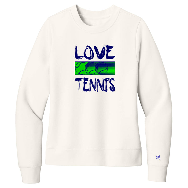 Love Tennis Ladies Crewneck Sweatshirts