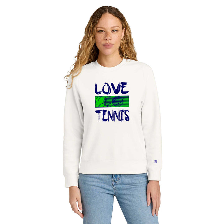 Love Tennis Ladies Crewneck Sweatshirts