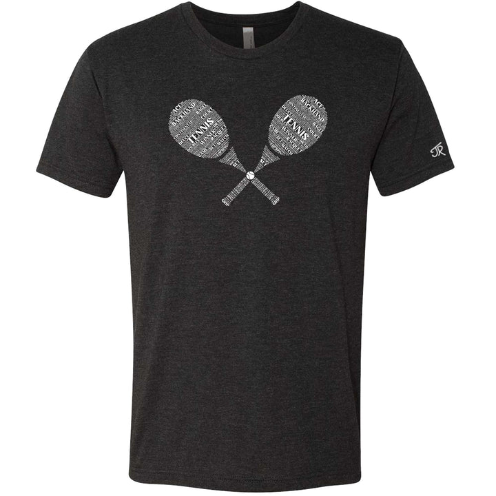 Tennis Wordfill Unisex Tri-Blend Crew