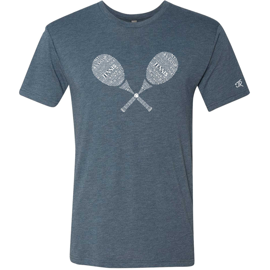 Tennis Wordfill Unisex Tri-Blend Crew