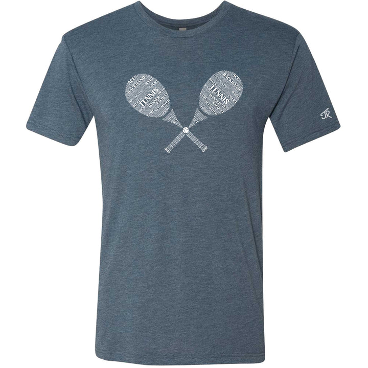 Tennis Wordfill Unisex Tri-Blend Crew