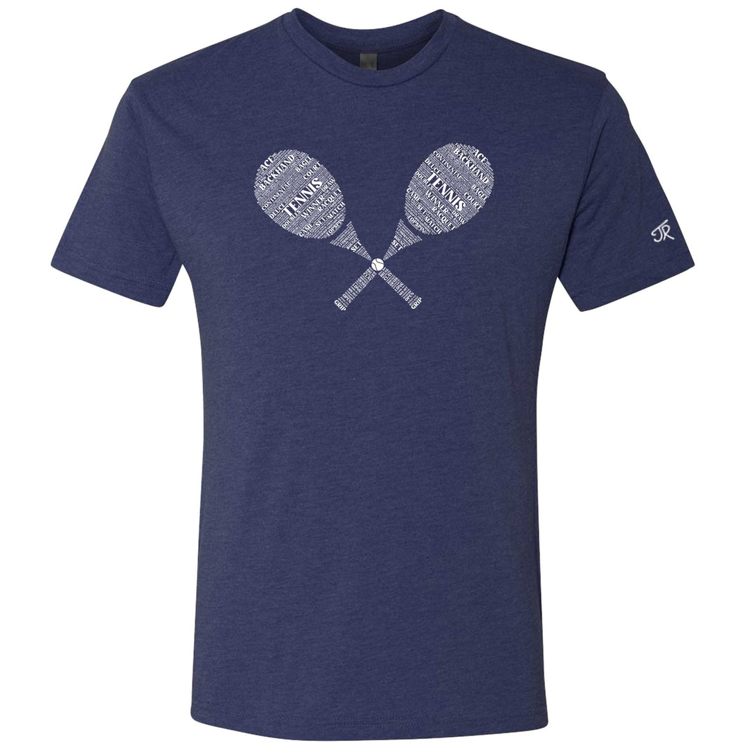 Tennis Wordfill Unisex Tri-Blend Crew