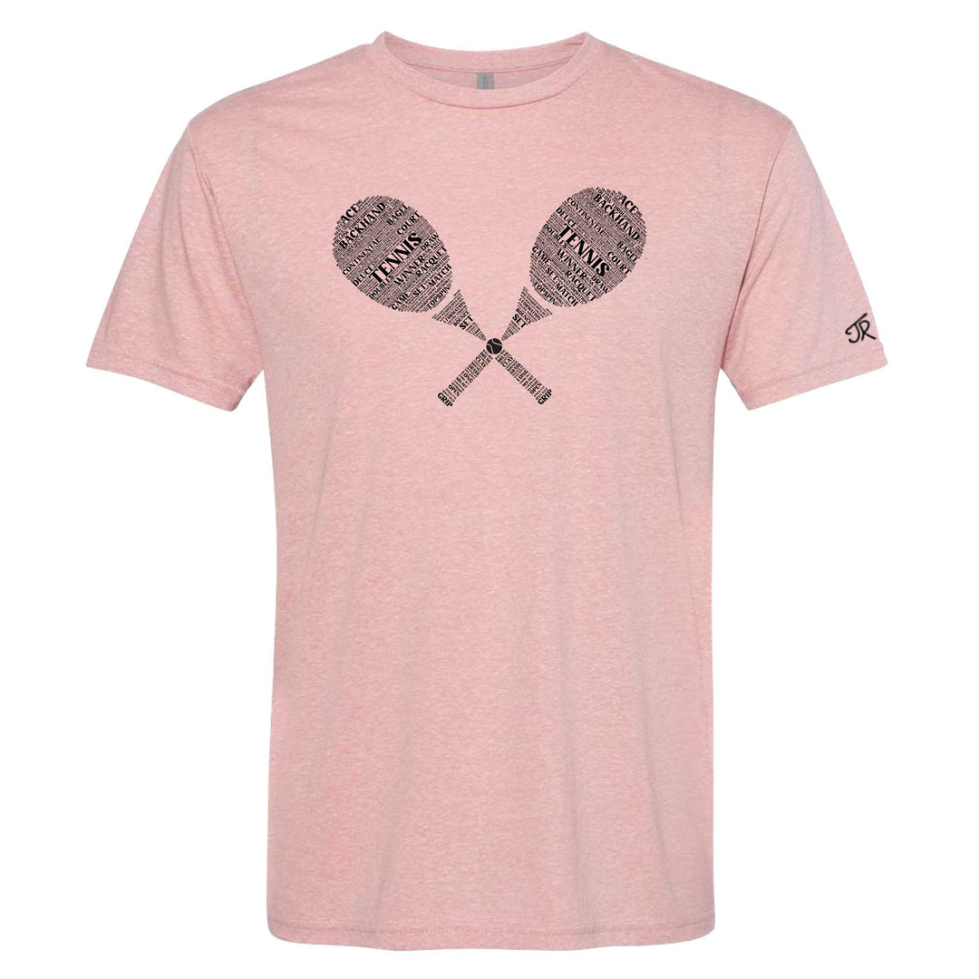 Tennis Wordfill Unisex Tri-Blend Crew