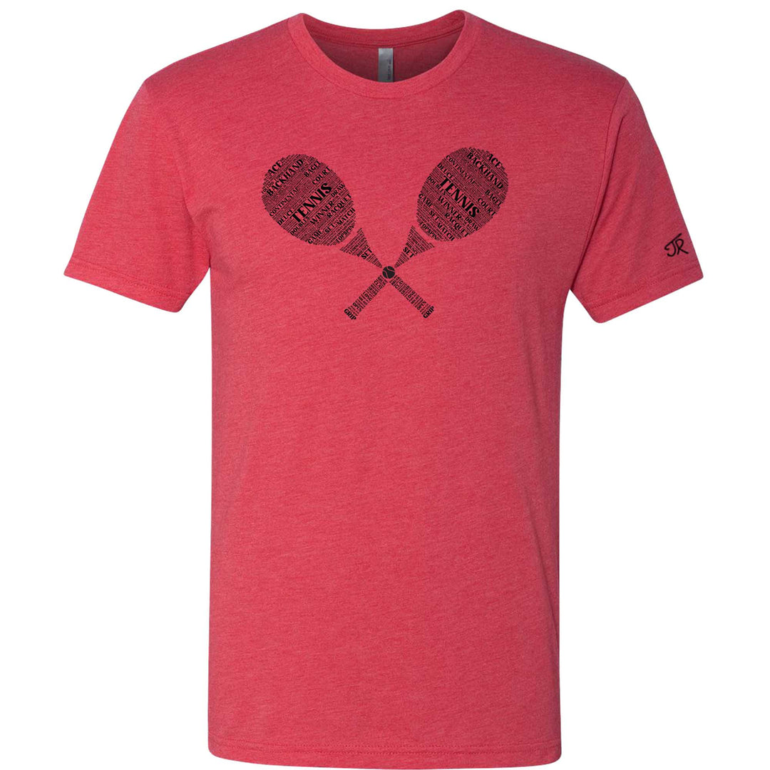 Tennis Wordfill Unisex Tri-Blend Crew