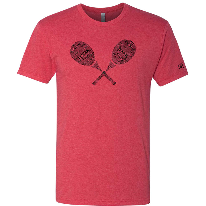 Tennis Wordfill Unisex Tri-Blend Crew