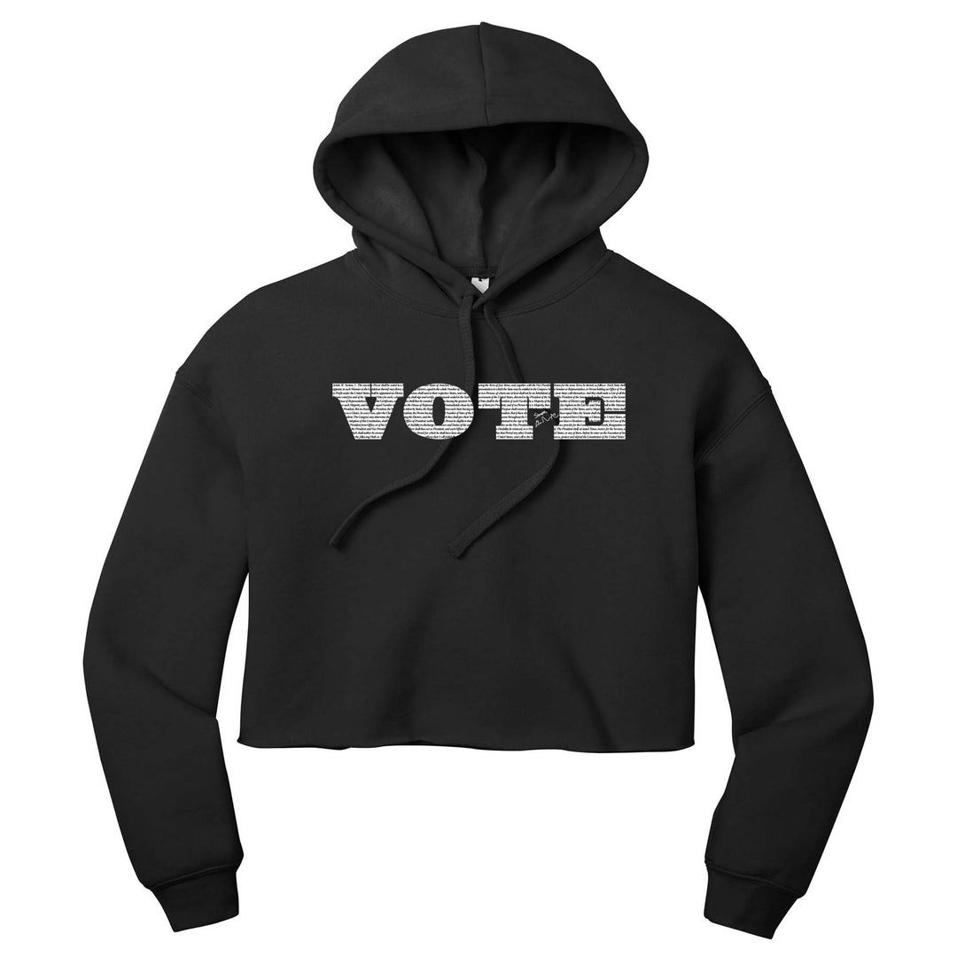 VOTE Constitution Crop Hoodies